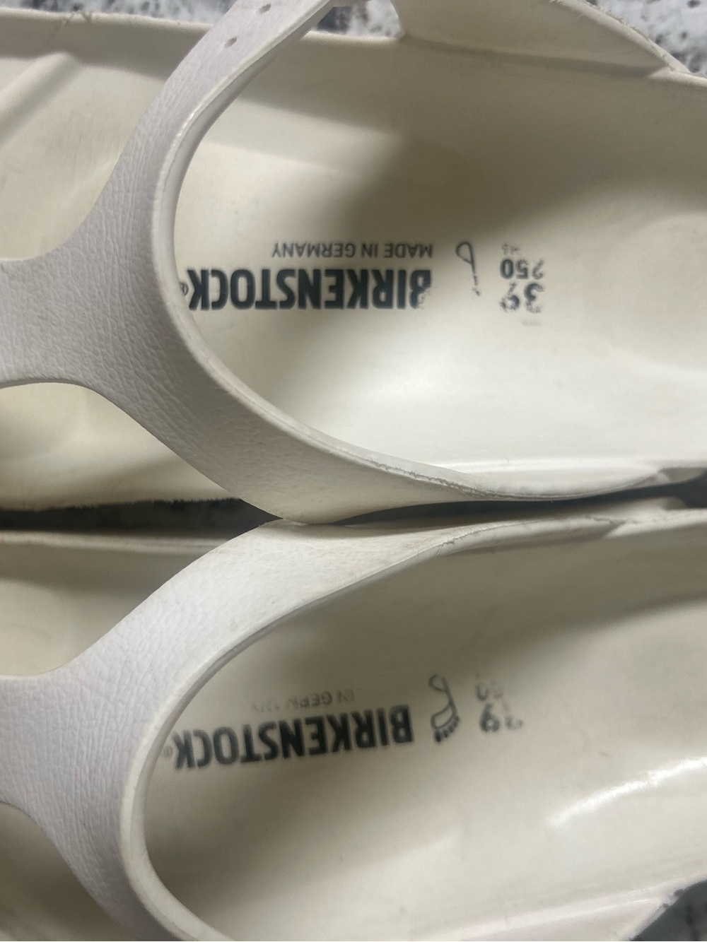 Birkenstock Gizeh Essentials White EVA Thong Sandals Size 39 / US 8-8.5 - Picture 8 of 9